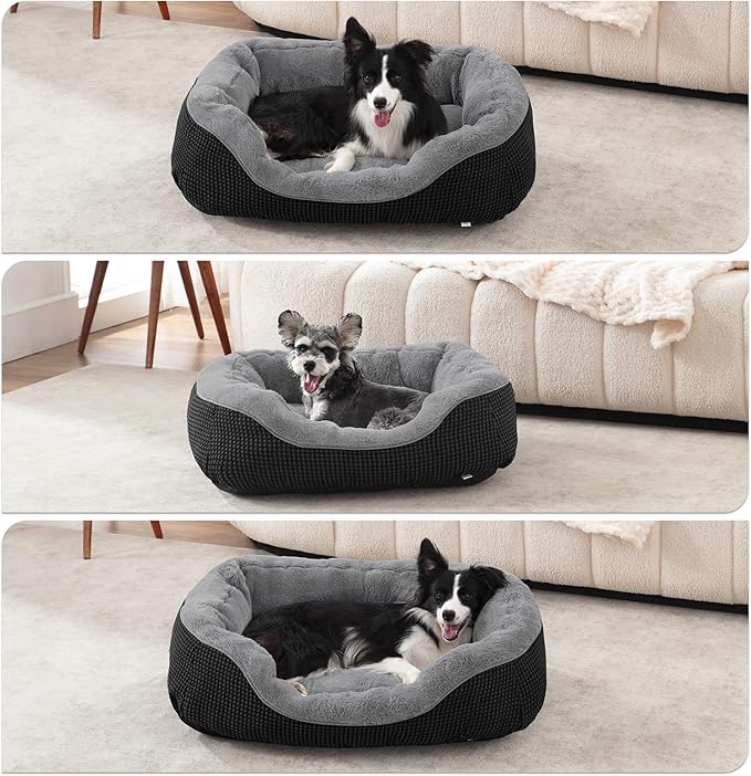 INVENHO Small Dog Bed Washable Orthopedic Calming Warming Durable Pet Bed with Anti-Slip Bottom
