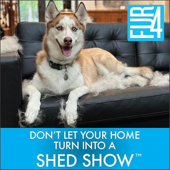 FUR4 deShedding Tool for Long Hair Cats - Innovative Cat Grooming Brush with 4 Composite Carbon Fiber Edges for Effective Fur Removal - Cat Hair Deshedder Brush for a Comfortable Grooming Experience