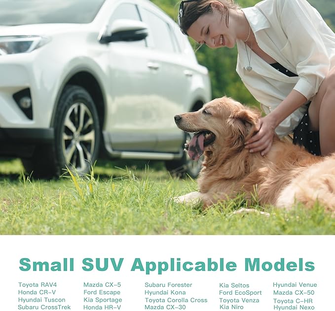 Dog Car Seat Cover for SUV, 100% Waterproof Backseat Cover for Dog in Car Heavy Durable Car Seat Covers for Dogs with Side Flap, Non Slip Bench Car Seat Protector for SUV,RAV4,CR-V,Mazda CX-5