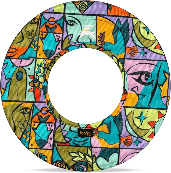 OllyDog Super Flyer | Durable Dog Frisbee | Soft & Lightweight Flying Disc | Gentle on Teeth & Gums | Water-Resistant Outdoor Toy (Cloud9)