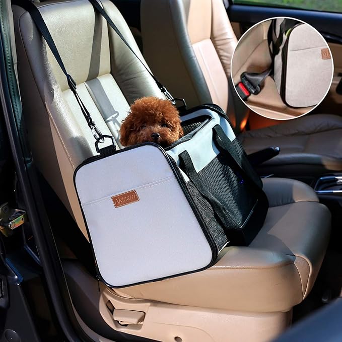 Cat Carrier - Portable Foldable Dog Pet Carrier, Soft-Sided Pet Bag up to 28 Lbs, Airline Approved Travel Puppy Carrier