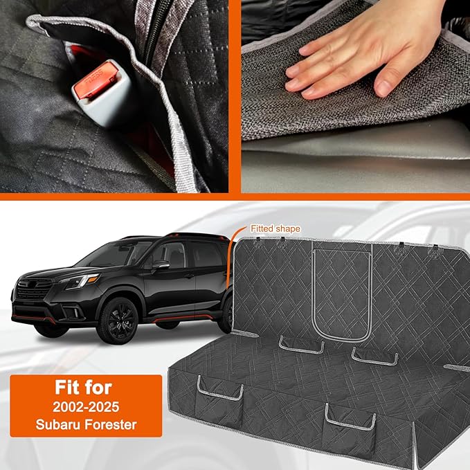 Dog Car Seat Cover Compatible with Subaru Forester 2002-2025, Waterproof Pet Bench Seat Cover for Back Seat, 600D Heavy Duty Scratch Proof Nonslip Truck Seat Covers for Dogs