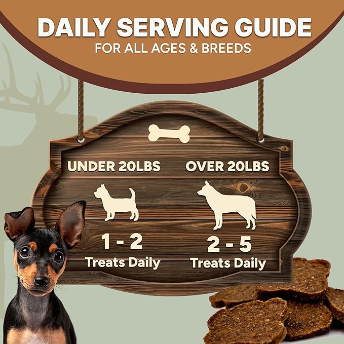 Gaines Family Farmstead Elk & Sweet Potato Dog Treats – 6 oz Natural, High-Protein, Grain-Free, Limited Ingredient Soft Chews for Gut Health and Sensitive Stomachs, Made in USA