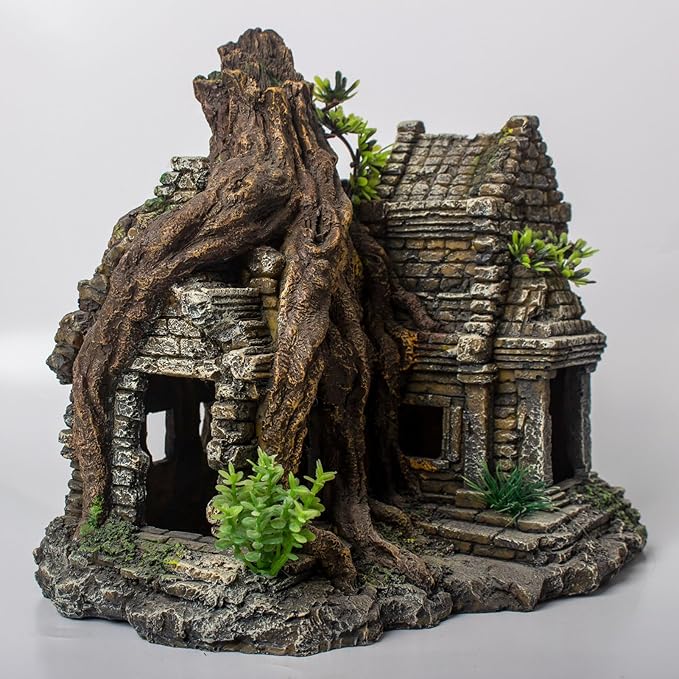 Fish Tank Decorations Aquarium Décor Resin Artificial Tree Trunk Root (B)