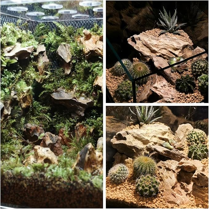 kecilke Natural Aquarium Rocks 2-8 inches Dragon Stone Rock for Aquariums, Landscaping Model,Tank Decoration, Amphibian Enclosures-Dragon Stones