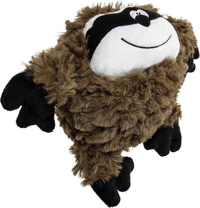goDog PlayClean Sloth Squeaky Plush Dog Toy with Odor-Eliminating Essential Oils, Chew Guard Technology - Brown, Small