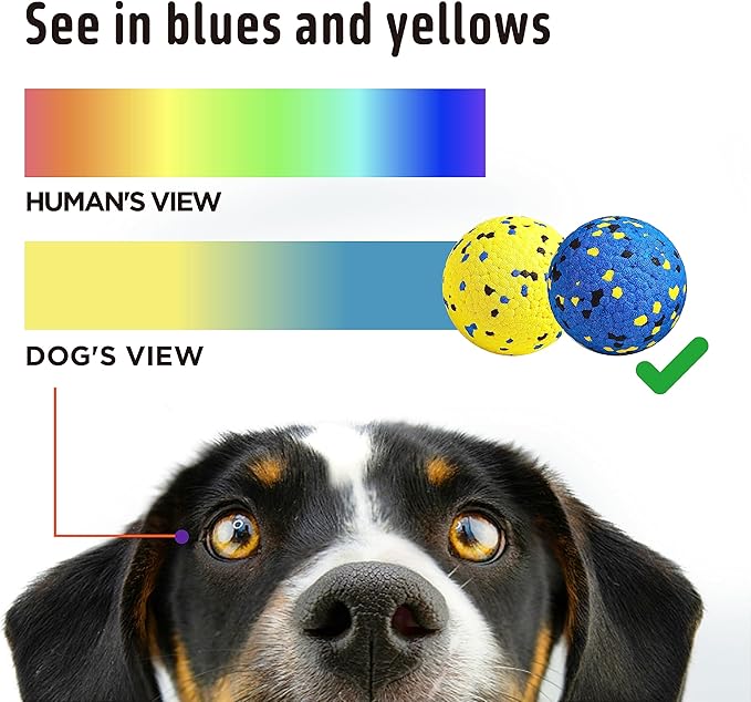 Dog Balls Tennis Ball Toys Dog Toys for Aggressive Chewers Durable Teething Chew Toys Water Toy Fetch Ball for Large Medium Small Dog and Puppies (4 Balls)