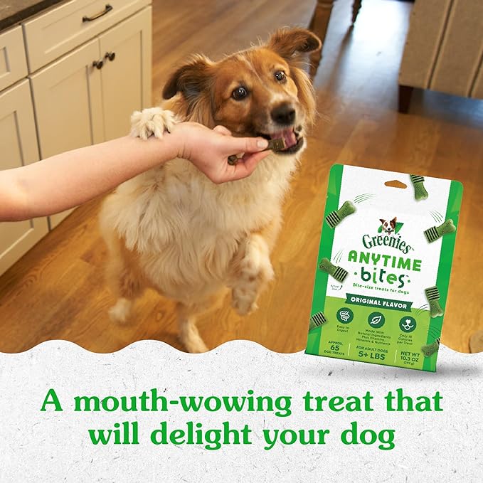 Greenies Anytime Bites Dog Treats, Original Flavor, 10.3 oz. Bag