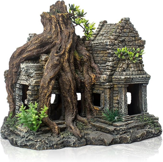 Fish Tank Decorations Aquarium Décor Resin Artificial Tree Trunk Root (B)