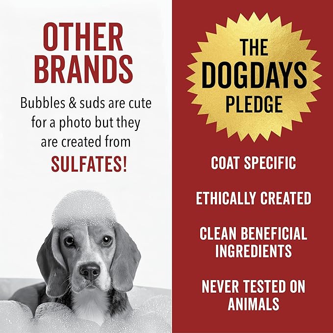 Pride and Groom DogDays No Rinse Quick Cleaning Shampoo | Waterless Foaming Dry Shampoo for Dogs & Cats | Odor-Eliminating, Hypoallergenic Pet Cleanser | 8 fl oz | Made in USA