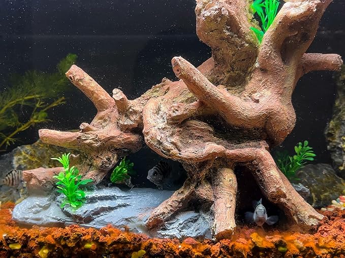 Fish Tank Decorations Aquarium Décor Resin Artificial Tree Trunk Root (H)