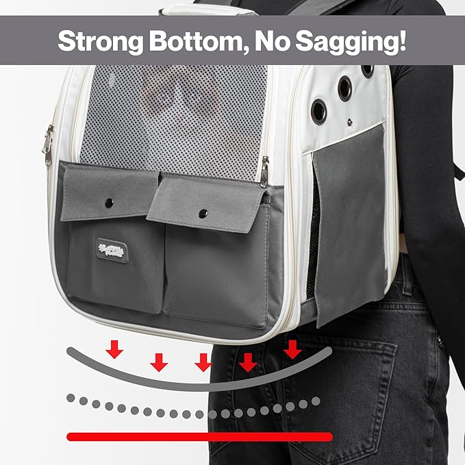 CMP – Cat Backpack Carrier – Airline Approved Dog Carrier for Small Dogs, Cats & Pets – Ventilated Backpack Pet Carrier for Travel, Hiking, Vet Trips – Soft Sided Puppy Carrier Bag with Padded Straps