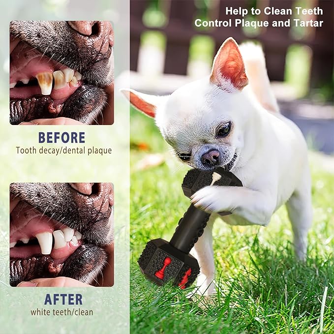 Dog Chew Toys for Aggressive Chewers,Food Grade Non-Toxic Dental Pet Toy,Tough Durable Indestructible Dog Toys for XSmall Dogs.Black（5IB-8IB）