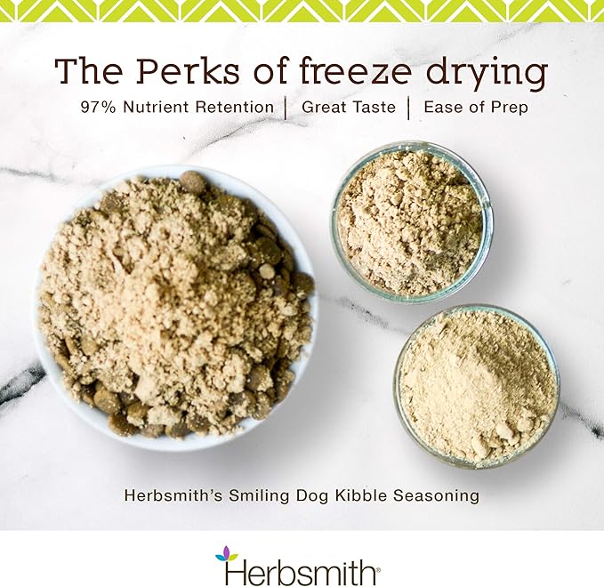 Herbsmith Kibble Seasoning – Freeze Dried Chicken - Dog Food Topper for Picky Eaters - 3 oz