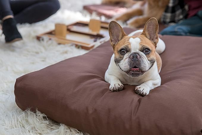 K9 Ballistics Tough Rectangle Pillow XXL Extra Large Dog Bed - Removable Cover, Washable, Durable & Water Resistant Dog Bed Made for Big Dogs 68"x40", Obsidian Black