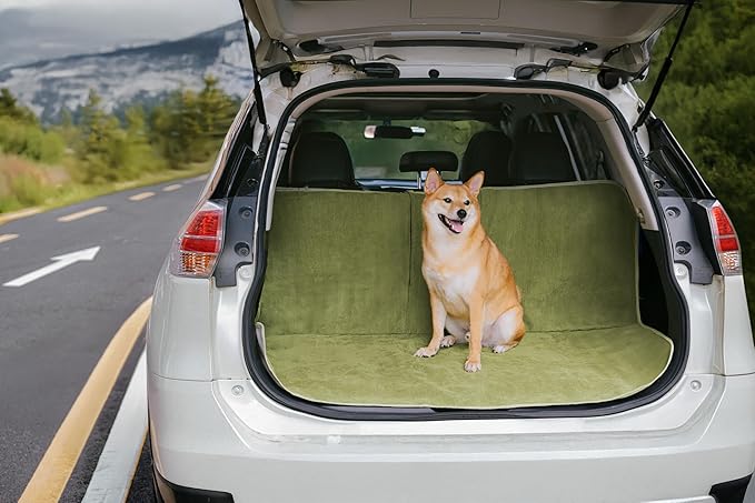 FUNNY FUZZY Dog Car Seat Cover for Back Seat, Waterproof, Scratchproof Car Seat Protector for Dogs Nonslip, Dog Back Seat Covers for Cars, Trucks and SUVs, Back Seat(18.1''W x 53''L×22" H)