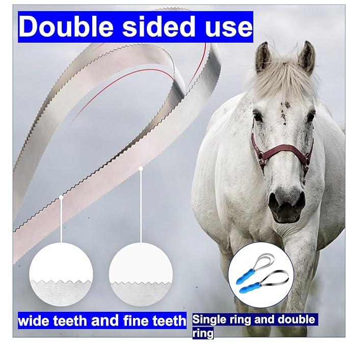 RQG Dual-Sided Shedding Blade,Grooming Blade,Animal Hair Brush with Stainless Steel Blade for All Dog/Cat/Horse/Cattle Coat Types- Short and Long Hair Coats- Soft Touch Grip (Single loop+double loops)