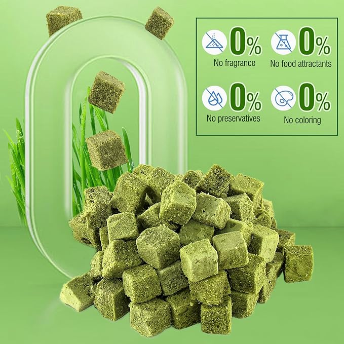 60g/2.12oz Cat Grass Teething Toy Hairballs,Chew Treats for Cats,Edible Cat Chew Toys,Natural for Cats,Teeth Cleaning and Hairball Removal