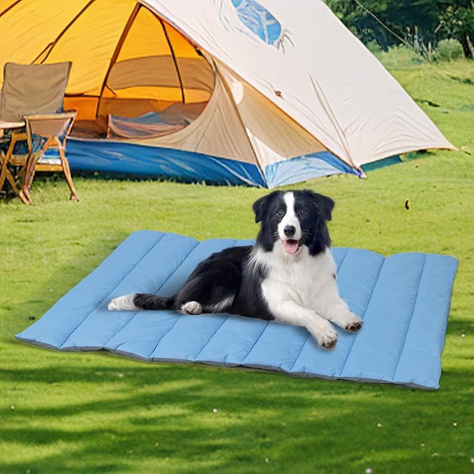 Heeyoo Outdoor Dog Bed, Water Proof Camping Dog Bed, Machine Washable and Portable Travel Dog Bed, Foldable Outdoor Pet Bed for Small, Medium, and Large Dogs, Outdoor Dog Mat