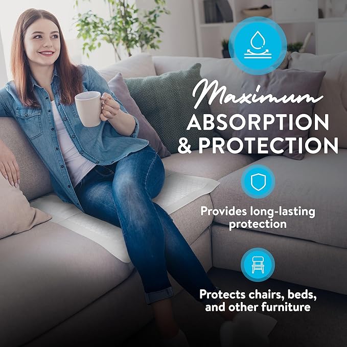 Inspire White Disposable Dog Pee Pads, 120ct Disposable Puppy Training Pads | Puppy Pads for Dogs (24" x 17")