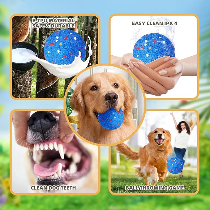 Smart Interactive Dog Toy Ball,Moving Bouncing Dog Ball, E-TPU Material, IPX4 Waterproof, Active Rolling Balls for Small Medium and Large Dogs