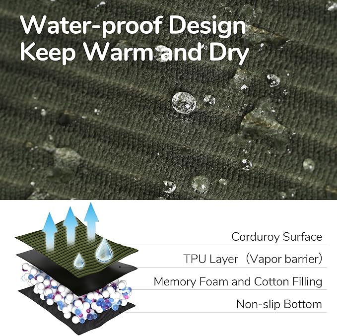 FUKUMARU Cute Dog Bed, Fluffy Dogs Couch with TPU Layer Keeping Lining Dry, Pet Sofa Medium Size Dog Easy to Care, Warm Cat Bed with Removable Zipper Cover, 36inch, Large, Green