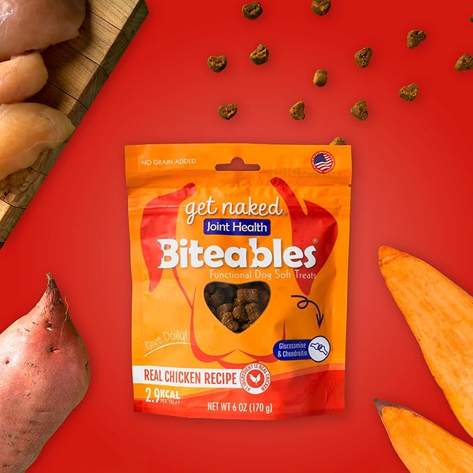 Get Naked Biteables Joint Health Soft Treats for Dogs 6oz Bag