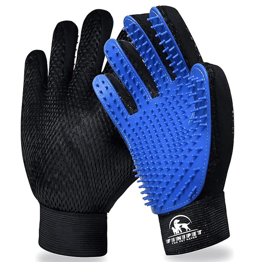 Pet Grooming Glove- pet washing Glove For Bathing-Pet Hair Remover glove For Cleaning Upgrade Grooming Brush For Long and Short fur- Efficient Washing Glove For Dogs & Cats -1 Pack [Right-Hand] Blue