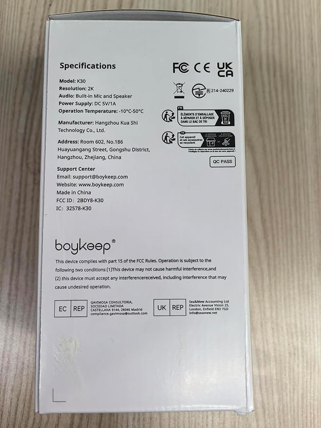 Indoor Camera - 2K Pet Camera, 5G/2.4GHz WiFi Cam for Baby Monitor with Phone App, 360° Pan & Tilt, 2-Way Audio, Color Night Vision, New for 2025 with 12s Free Cloud Storage