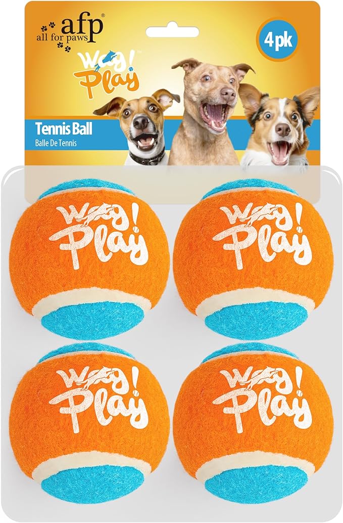 AFP 25“ Dog Ball Launcher, Balls Thrower with Non-Slip Handle, Foldable and Lightweight Dog Fetch Toy, Includes 5 Medium Tennis Ball (2.5'')