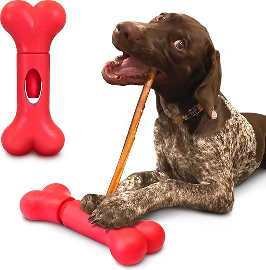 GoSports Chew Champ Bully Stick Holder for Dogs - Securely Holds Bully Sticks to Help Prevent Choking - 6 in or 8 in Size, 1 Count (Pack of 1)