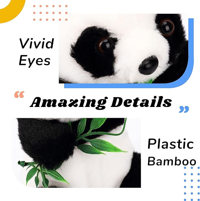 Hopearl Talking Panda Repeats What You Say Nodding Electric Interactive Animated Toy Speaking Plush Buddy Gift for Toddlers, 7''