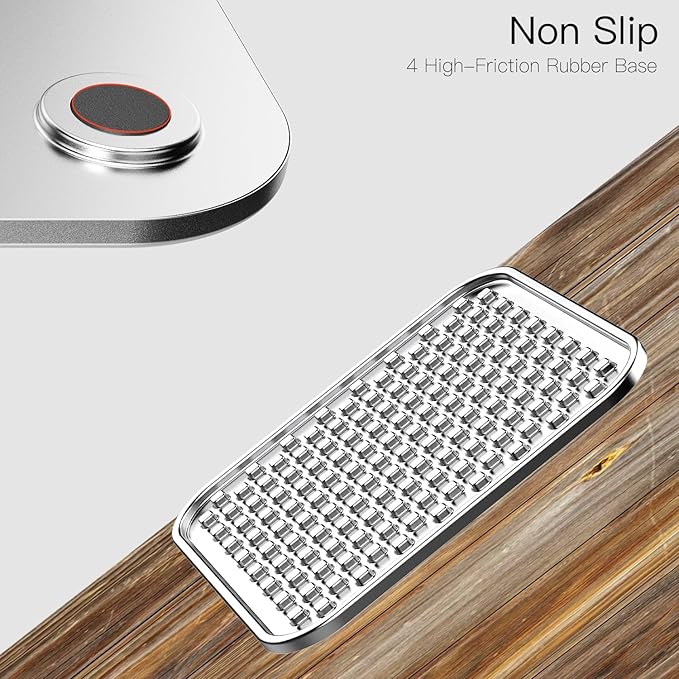 Double Layer Stainless Steel Lick Mat for Dogs & Cats - Chew Proof & Whisker Friendly, Non-Slip Base, for Calm Feeding & Anxiety Relief - Dishwasher Safe Slow Feeder Pad [Single]