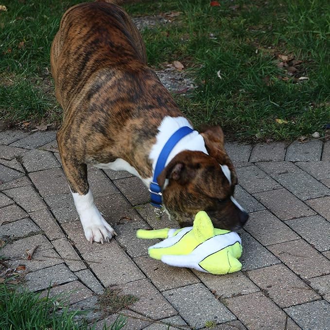 SmartPetLove Snuggle Puppy Tender-Tuffs - Angelfish Plush Toy for Big Dogs - Puncture Resistant Squeaker