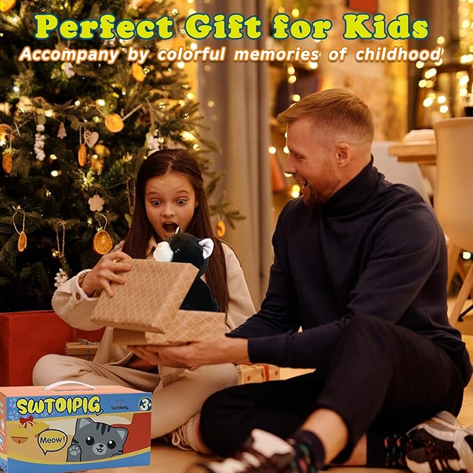 Interactive LED Robotic Cat, Barking Meow Kitten, Electronic Pet, Animated Toy for Girls & Kids