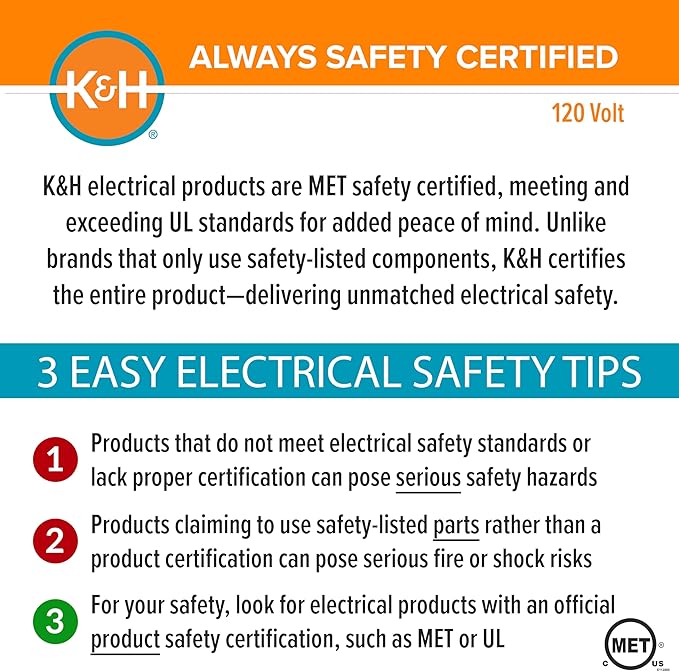 K&H Pet Products Lectro-Kennel Heated Outdoor Dog Pad, Durable Rigid ABS Plastic Waterproof Heated Pad for Cat & Dog Houses Outdoor, Washable Cover, Safety Listed - Large 28.5 X 22.5in Black 80W