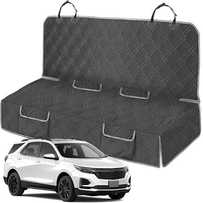 Dog Car Seat Cover Compatible with Chevy Equinox 2010-2025, Waterproof Pet Bench Seat Cover for Back Seat, 600D Heavy Duty Scratch Proof Nonslip Truck Seat Covers for Dogs