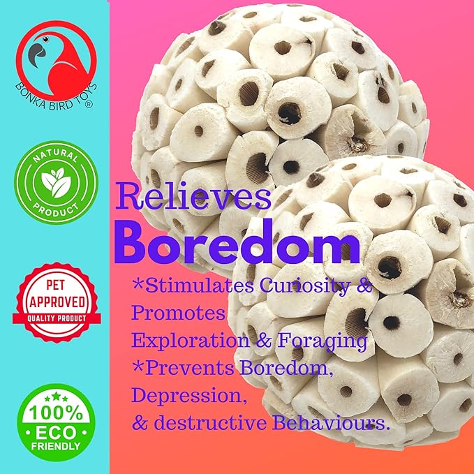 Bonka Bird Toys 2363 Pk2 Large Sola Atta Ball Bird Toys