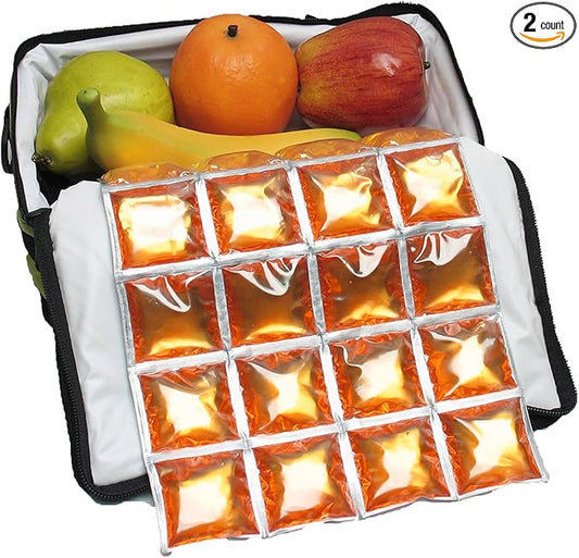 ICY-COOLS Reusable Ice Packs for Coolers - Flexible Ice Sheets, Flat and Long-Lasting for Camping or Lunch Boxes, 10x16 & 8x12, 1 or 3 Pack