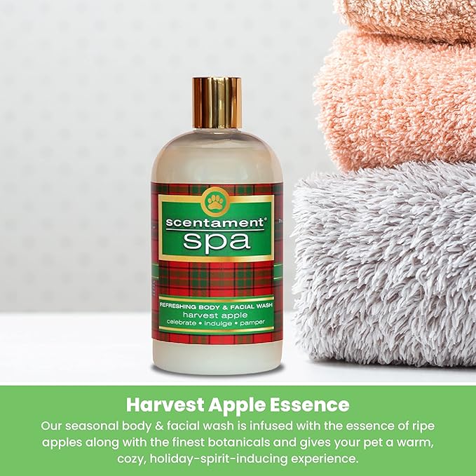 Best Shot Scentament Spa Seasonal Facial & Body Wash, Harvest Apple, 16 oz