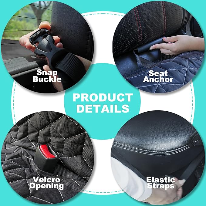 Bench Dog Car Seat Covers for SUV, Waterproof Dog Seat Cover for Back Seat Fit Ford Explorer Heavy Duty Non Slip Back Seat Cover Protector for Chevrolet Tahoe/Yukon/Suburban/Expedition/Wagoneer