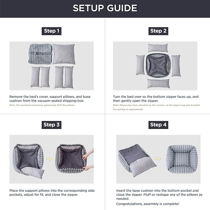 Bedsure Washable Dog Bed for Medium Dogs - Cute Furry Puppy Beds, Rectangle Orthopedic Corduroy Fleece Pet Beds with Removable Zipper Cover, 25x21x7inches, Blue