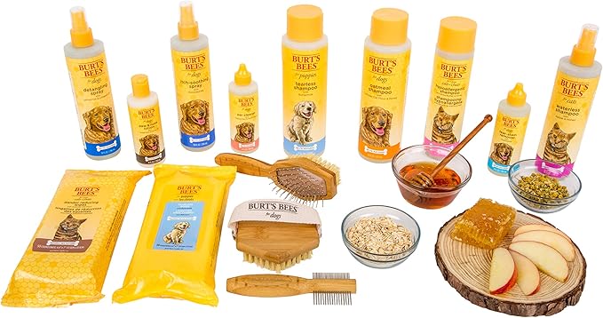 Burt's Bees for Pets Cat Dander Wipes with Colloidal Oat Flour, 98% Natural Origin Formulas, Cats Dandruff Remedy, Feline Cleansing Sheets for Allergy Relief, 3pk, 50ct