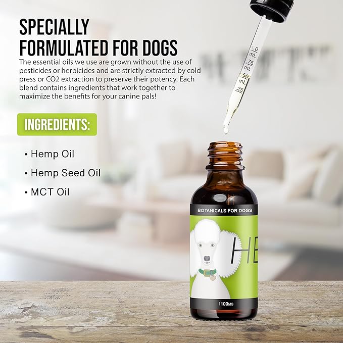 HEAL - Hemp Oil for Dogs - Comfort for Challenging Conditions & Neurological Well-Being Support - Add to Gums or Directly to Food - 100% Natural Drops