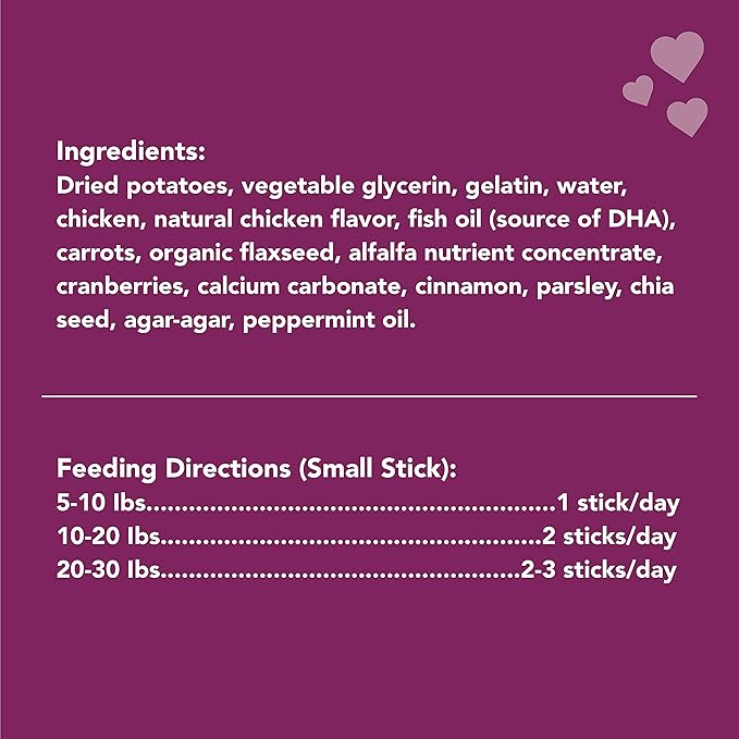 Get Naked Grain Free 1 Pouch 6.2 Oz Puppy Health Dental Chew Sticks, Small