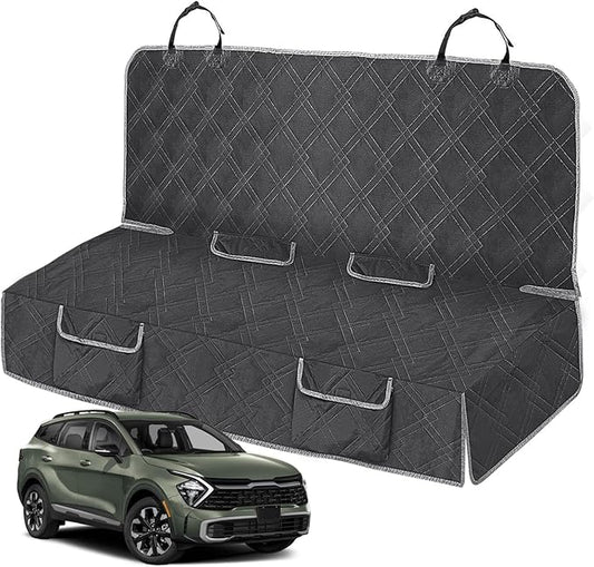 Dog Car Seat Cover Compatible with Kia Sportage 4 Door 2010-2024, Waterproof Pet Bench Seat Cover for Back Seat, 600D Heavy Duty Scratch Proof Nonslip Truck Seat Covers for Dogs