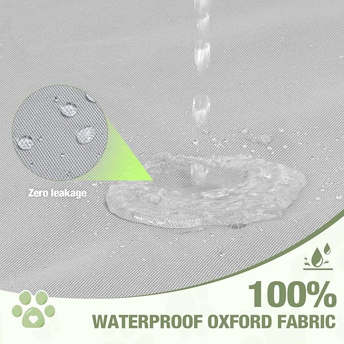 Lekereise Travel Dog Bed (49" x 26") – Foldable, Inflatable Outdoor Dog Bed,Portable & Machine Washable – Comes with a Manual Inflator - Grey