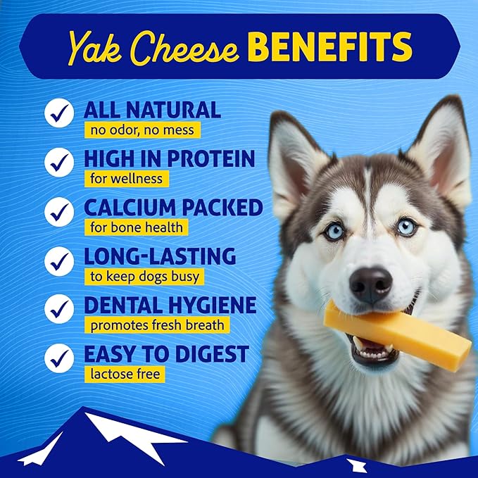 Himalayan Chew Original Yak Cheese Chew, Chicken, 1 Large Stick, 3.3 oz, Gluten Free, Healthy Treats, Grain & Lactose Free 100% Natural, Long Lasting Chews for s Under 55 lbs