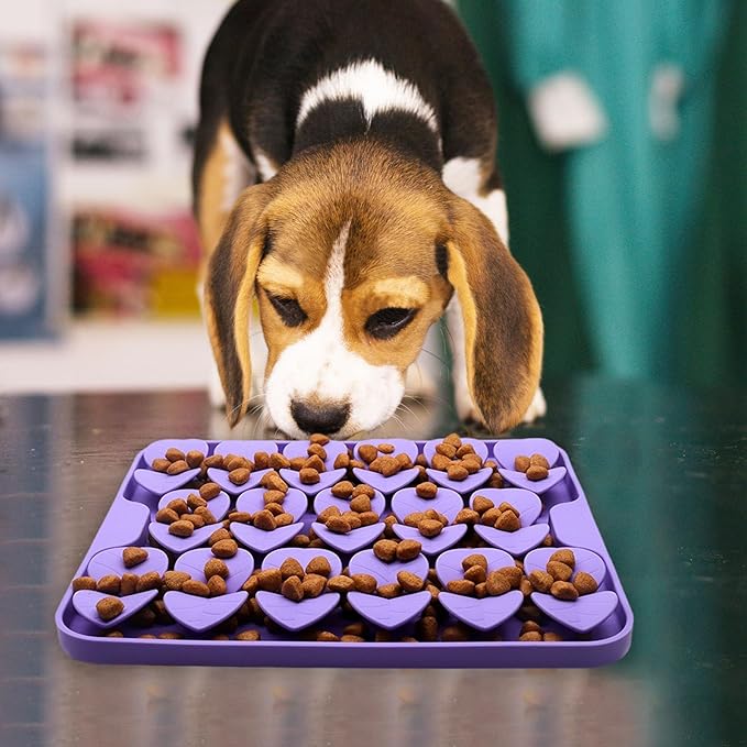 Small Silicone Snuffle Mat for Small Dogs Puppy Cat Slow Down Eating,Slow Feeder Lick Mat for Dry Wet Food for Pet Training Smell,Encourages Natural Foraging Skill,Relieving Stress
