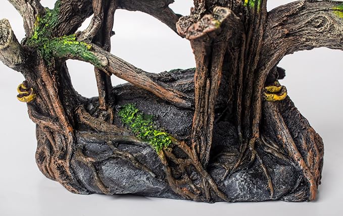 Fish Tank Decorations Aquarium Décor Resin Artificial Tree Trunk Root (A)